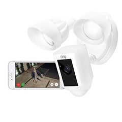 Ring, DB-Ring-FLCAM-W, Ring Floodlight Cam/Motion-Activated/Siren Alarm / 2-Way Talk / 1080p / White Case : Gateway